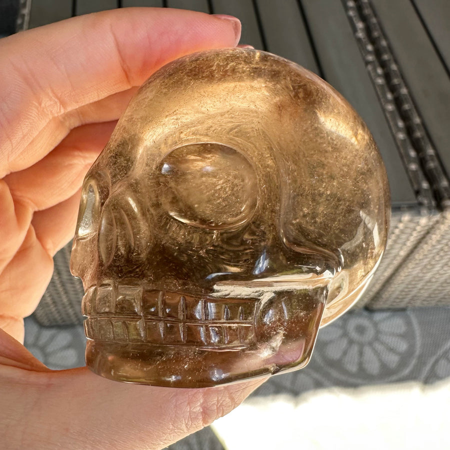 Smoky Quartz Crystal Skull Carved by Leandro de Souza