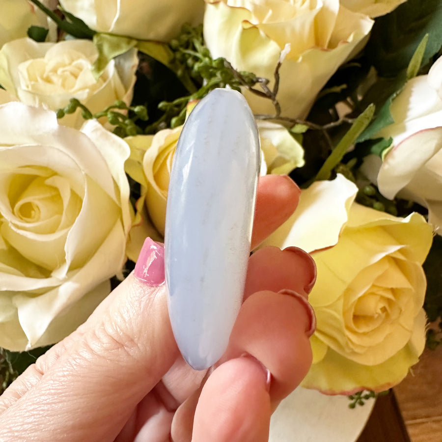 Blue Chalcedony Crystal Heart