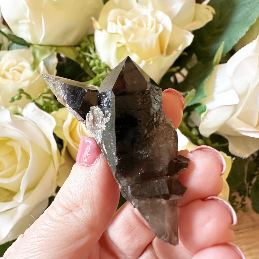 Smoky Quartz Crystal Cluster Point from Arkansas