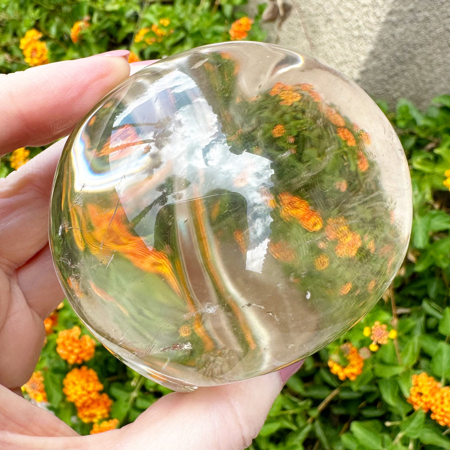 Light Citrine Magical Child Crystal Skull Carved by Leandro de Souza