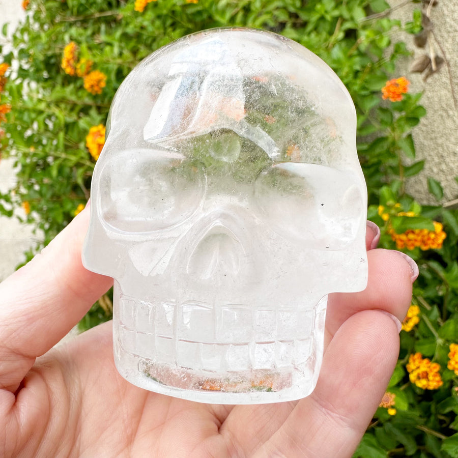 Lemurian Quartz Crystal Skull Carved by Leandro de Souza