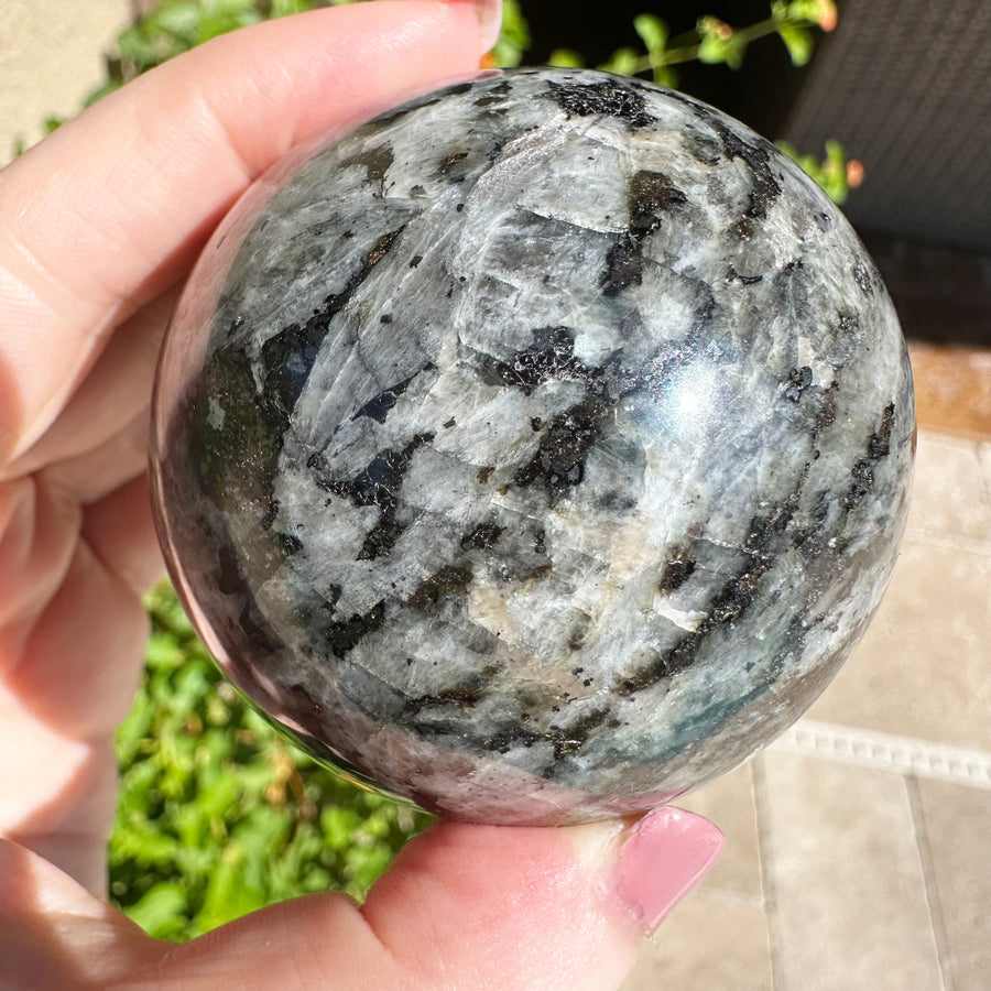 Larvikite Crystal Sphere