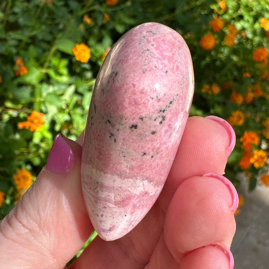 Pink Opal Crystal Heart from Peru