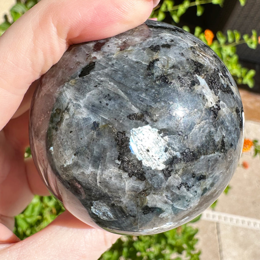 Larvikite Crystal Sphere