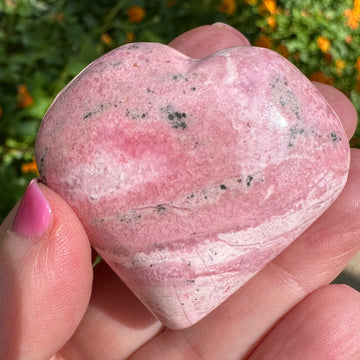 Pink Opal Crystal Heart from Peru