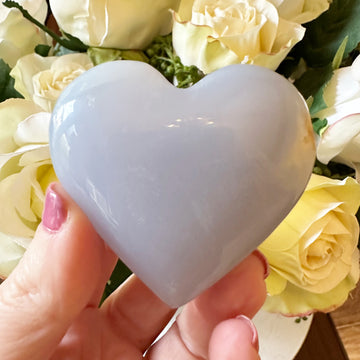 Blue Chalcedony Crystal Heart