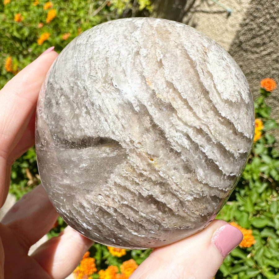 Special Layered Chlorite Magical Child Crystal Skull Carved by Leandro de Souza