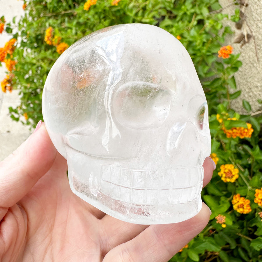 Lemurian Quartz Crystal Skull Carved by Leandro de Souza