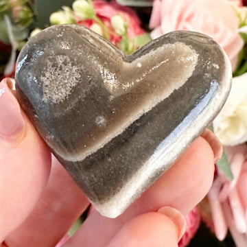 Banded Calcite Crystal Heart