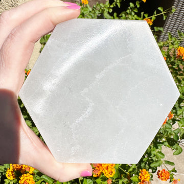 Hexagon Selenite Charging Plate or Pedestal 4