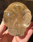 Golden Rutile Citrine Star Child Crystal Skull Carved by Leandro de Souza