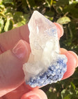 Natural Dumortierite in Quartz Crystal Point