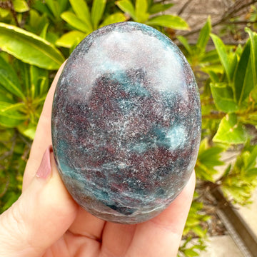 Ruby Kyanite Crystal Palm Stone