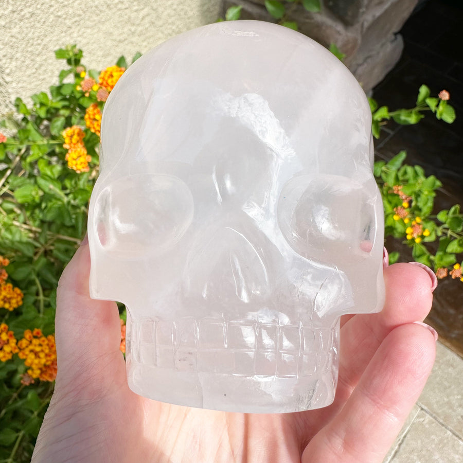 Star Rose Girasol Quartz Magical Child Crystal Skull Carved by Leandro de Souza