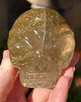 Golden Rutile Citrine Star Child Crystal Skull Carved by Leandro de Souza