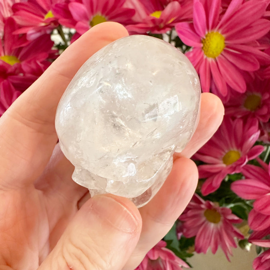 Quartz Crystal Skull With Rainbows