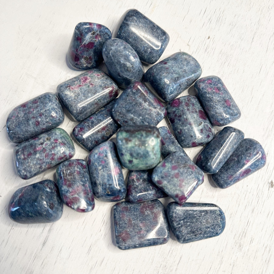 Ruby Kyanite Crystal Tumbles Over 1 lb.