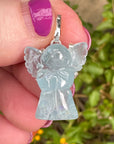 Aquamarine Guardian Angel Pendant Carved by Leandro de Souza