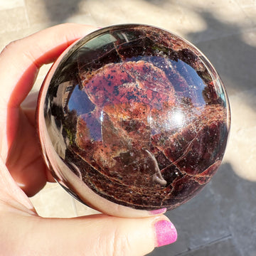 Large Natural Genuine Garnet Sphere