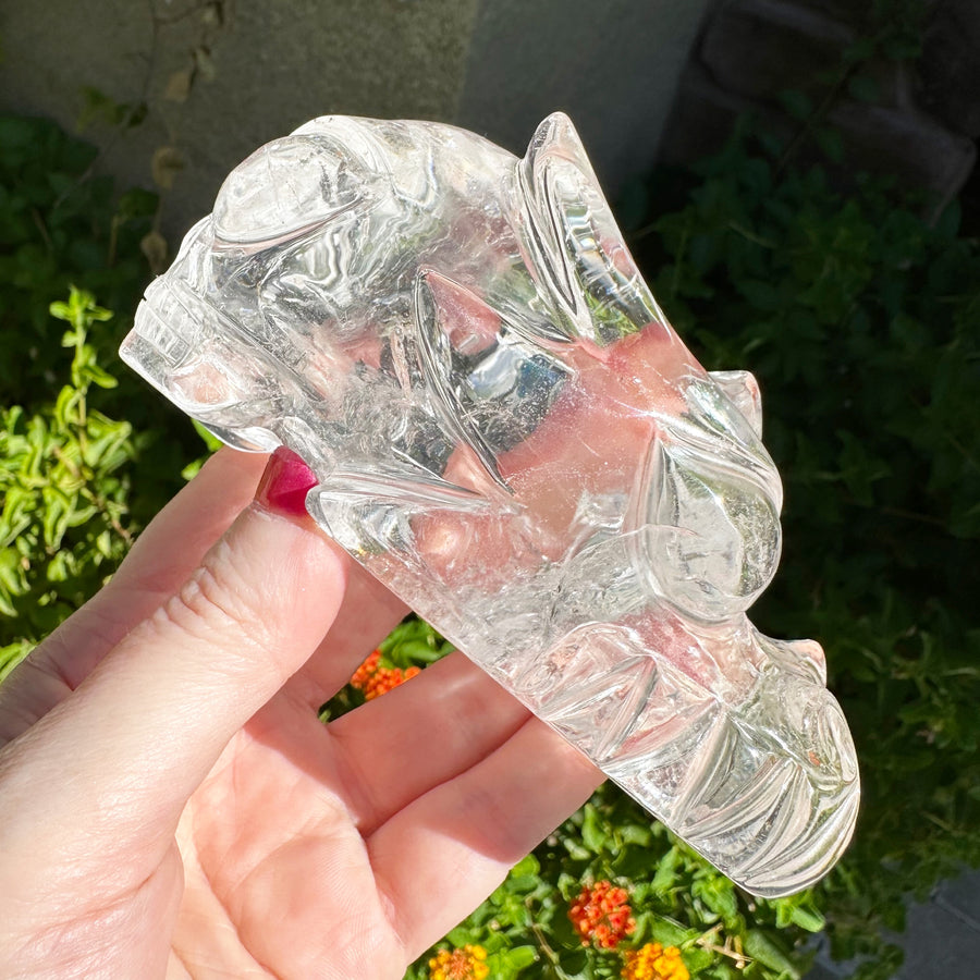 Lemurian Quartz Starbeing Dragon Carved By Leandro de Souza