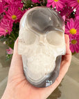 Agate Geode Crystal Skull