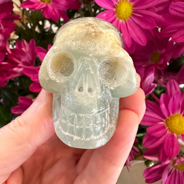 Blue Calcite Crystal Skull