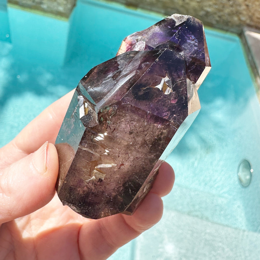 Natural Shaangan Amethyst Double Terminated Sceptor Point
