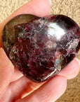 Rhodolite Garnet Heart Palm Stone