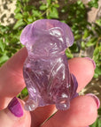 Amethyst Crystal Puppy Carved by Leandro de Souza