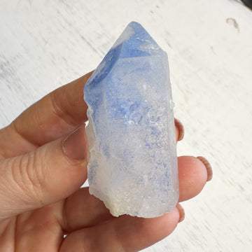 Natural Dumortierite Quartz Crystal Point