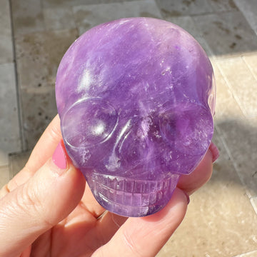 Amethyst Palm Crystal Skull Carved by Leandro de Souza