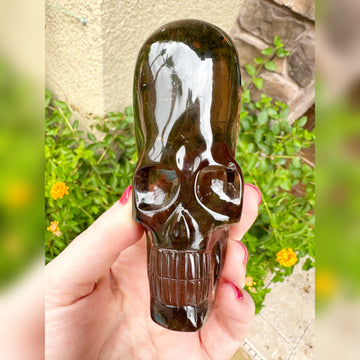 Smokey Lemurian Shaman Crystal Skull  Carved by Leandro de Souza