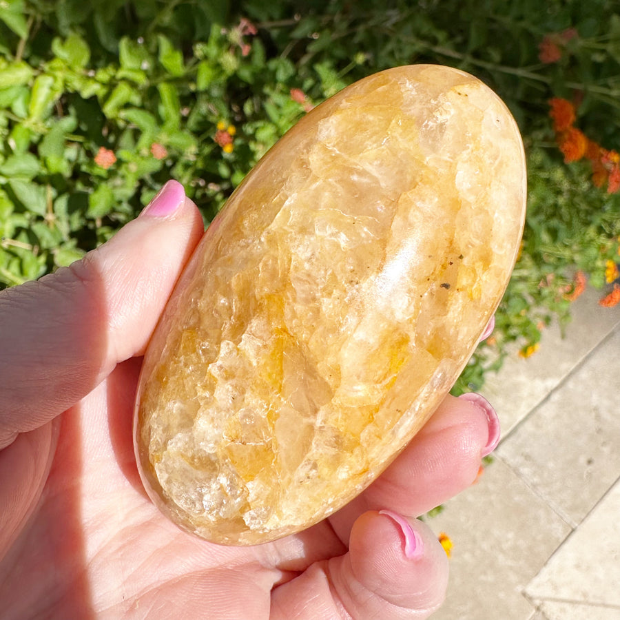 Rare Himalayan Golden Azeztulite Quartz Shiva Lingam
