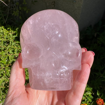 Star Rose Quartz Magical Child Crystal Skull With Heart Carved by Leandro de Souza