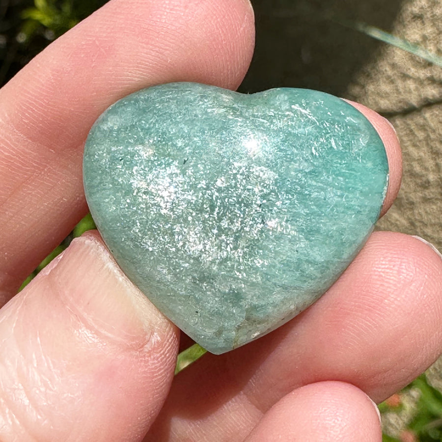 Amazonite Crystal Hearts