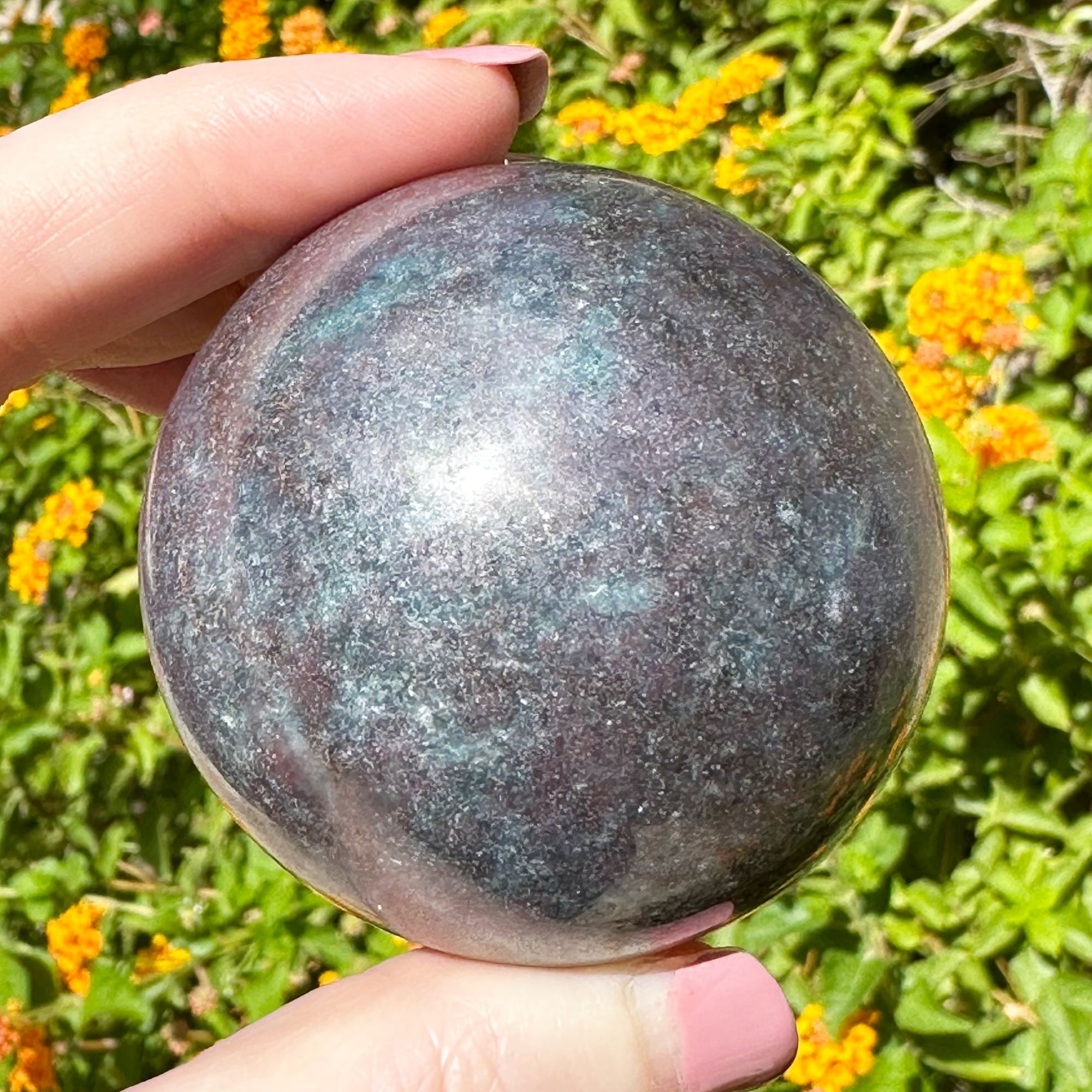 Ruby Kyanite Crystal Sphere