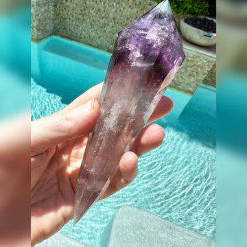 Amethyst Vogel Style Wand 12 Sided