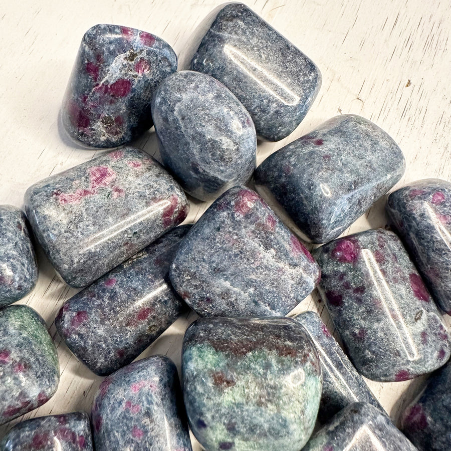 Ruby Kyanite Crystal Tumbles Over 1 lb.