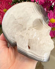 Agate Geode Crystal Skull