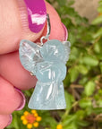 Aquamarine Guardian Angel Pendant Carved by Leandro de Souza