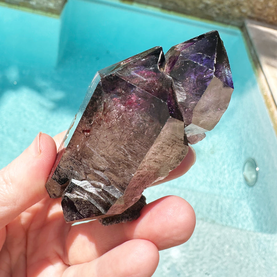 Natural Shaangan Amethyst Double Terminated Sceptor Point