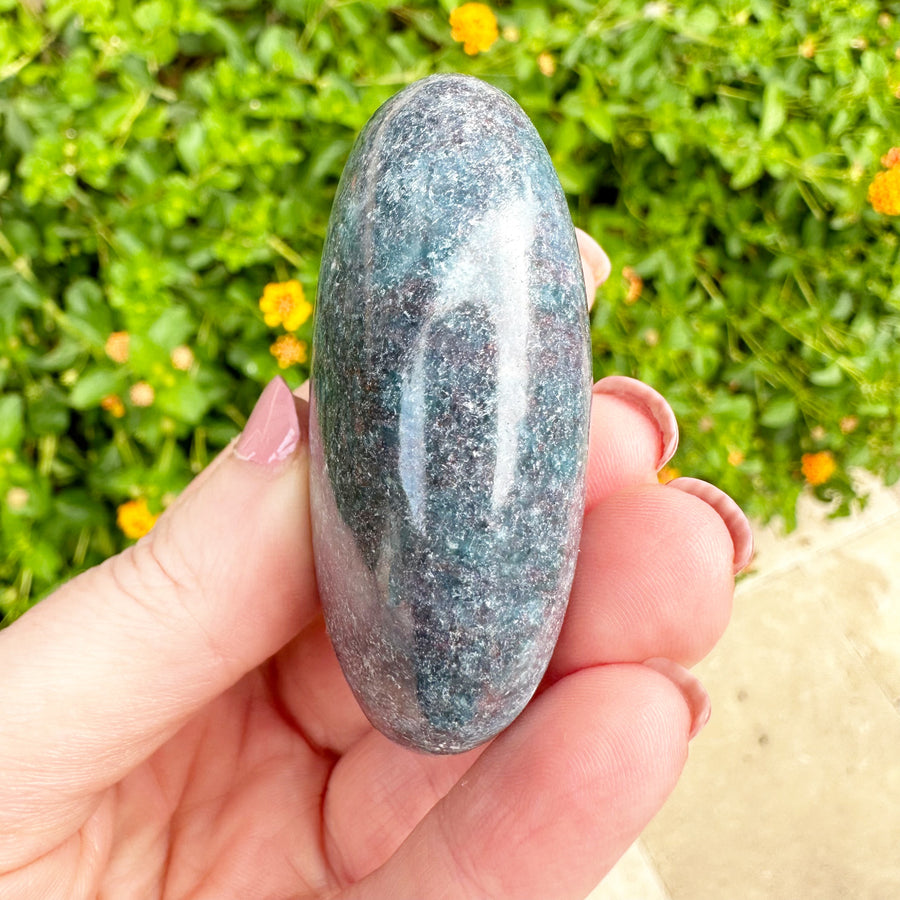 Ruby Kyanite Crystal Palm Stone