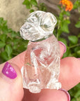 Sirius Quartz Crystal Puppy Carved by Leandro de Souza