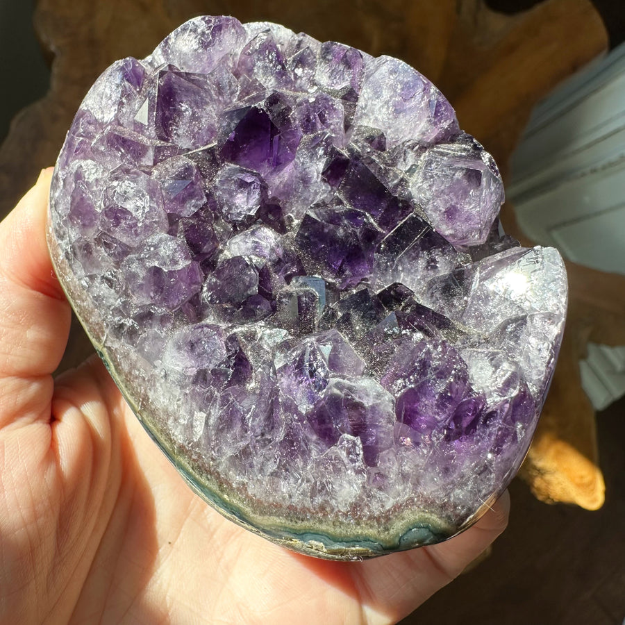 Amethyst Geode Raw Partially Polished