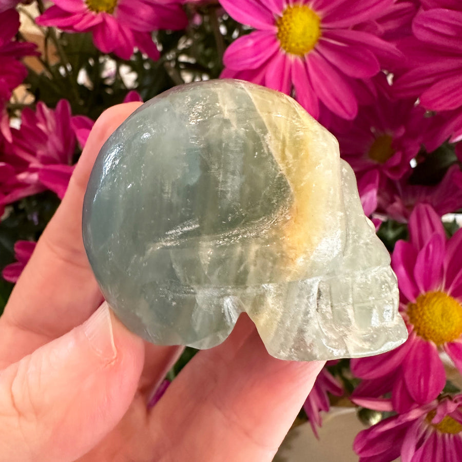 Blue Calcite Crystal Skull