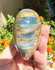 Large Lemurian Aquatine Calcite Crystal Heart