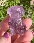 Amethyst Crystal Puppy Carved by Leandro de Souza