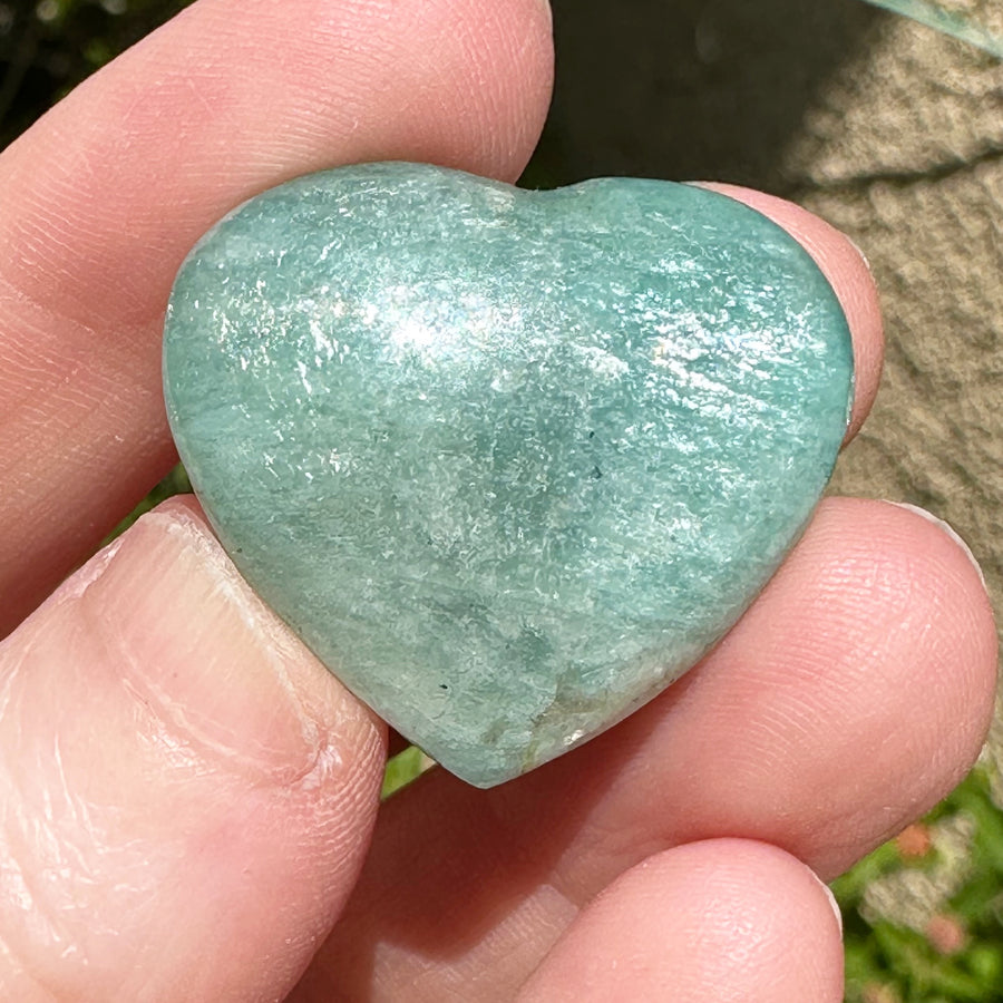 Amazonite Crystal Hearts