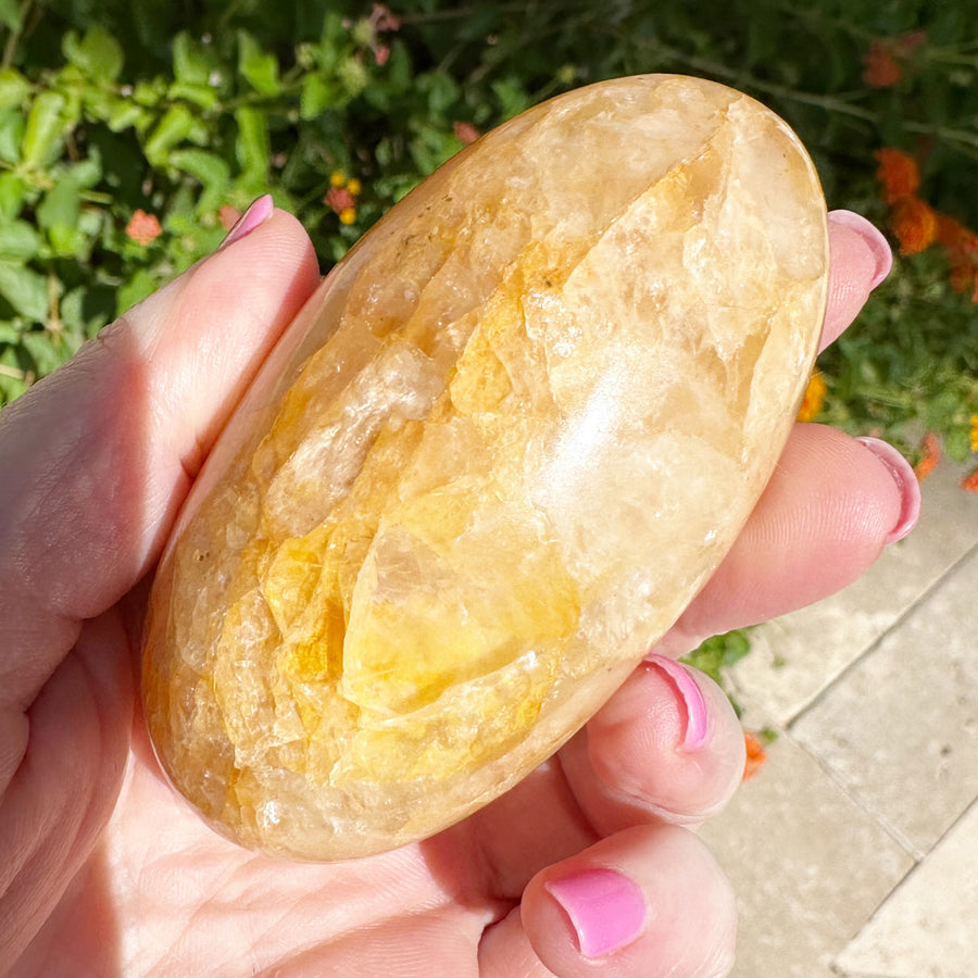 Rare Himalayan Golden Azeztulite Quartz Shiva Lingam