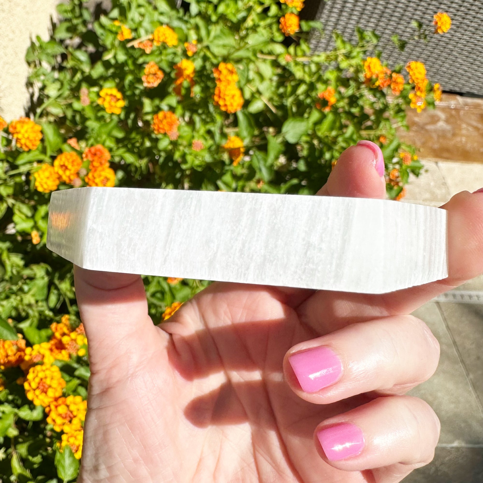 Hexagon Selenite Charging Plate or Pedestal 3"